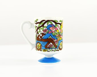 Vintage 60s 70s New Trends Japan "A Day in the Park" Retro Coffee Mug Cup
