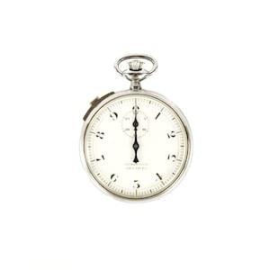 Vintage Swiss Leonidas Watch Jockey Club Mechanical Pocket Stopwatch Horseracing