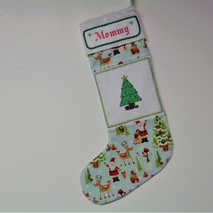 Custom Cross Stitched Christmas Stockings (fabric out of stock)