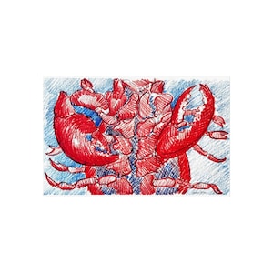 Vibrant Lobster Art Print, Coastal Decor, Nautical Wall Art, Seafood Lover Gift, Kitchen Decoration, Beach House Style