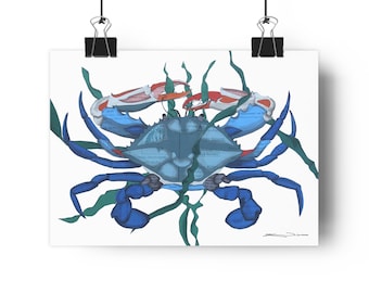 Blue Crab Giclée Art Print