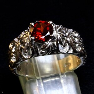 Beautiful Red Garnet Ring 925 Sterling Silver Ring - AAAAA++++ Grade Faceted Garnet Silver Ring - Wedding Ring - Engagement Ring - 5.35 GM