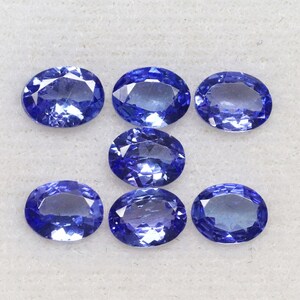 Natural Tanzanite Gemstone, Tanzanite Oval Lot, Tanzanite Cut Stone, Faceted Tanzanite, Faceted Oval Cut Stone, 2.70 Cts - 7 Pcs - 5x4mm