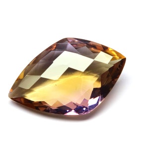 Bio Ametrine Stone, Checker Cut Ametrine Jewelry Stone, Ametrine Gemstone, Ametrine Crystal Stone - 12.90 Cts - 24x16x7mm