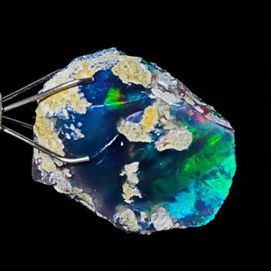 Natural Multi Fire Opal Rough, Black Opal Gemstone, Black Opal Raw Gemstone, Opal Polished Rough, Opal Stone Rough - 10.30 Cts - 18x14x11mm