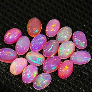 Beautiful Natural Pink Opal Gemstone Oval Cabochon Stone - Pink Opal Cabochon - Pink Opal For Jewelry Making - Pink Opal Stone