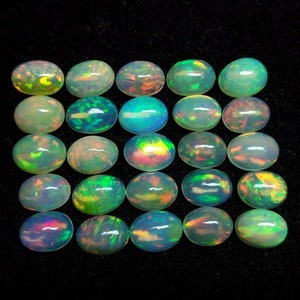 Ethiopian Opal Gemstone - Loose Gemstone - Opal Stone - Opal Lot - Opal Stone For Jewelry / 8x6mm - Calibrated Opal - Gemstone Cabochon