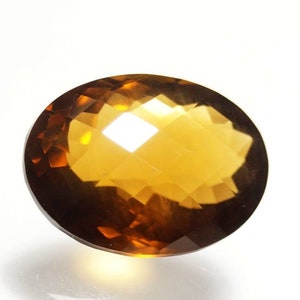 Natural Whisky Quartz Faceted, 21x16x10.5mm - Checker Cut Whisky Quartz, Whisky Quartz Gemstone, Quartz Jewelry Stone