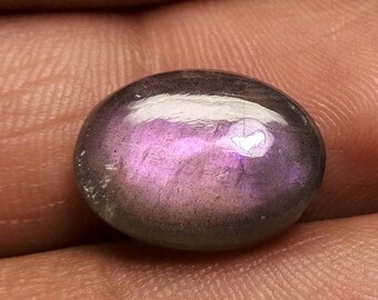 30% OFF - Loose Labradorite Purple Labradorite Stone 16x11x7 mm Oval Labradorite Gems - Smooth Purple Flash Oval Labradorite Cabs