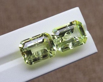 Rectangular Lab-Grown Yellow Sapphire Gemstone (9x7mm to 20x15mm)