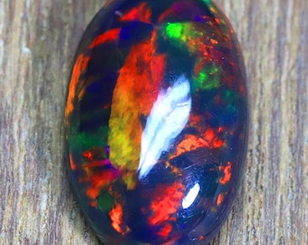 2.55カラット エチオピア産 ブラックオパール 宝石 - スネークスキン