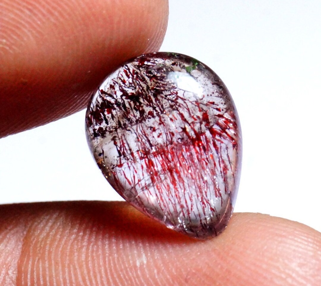 スーパー7ジェムストーンペアカボション：アメジストクリスタル