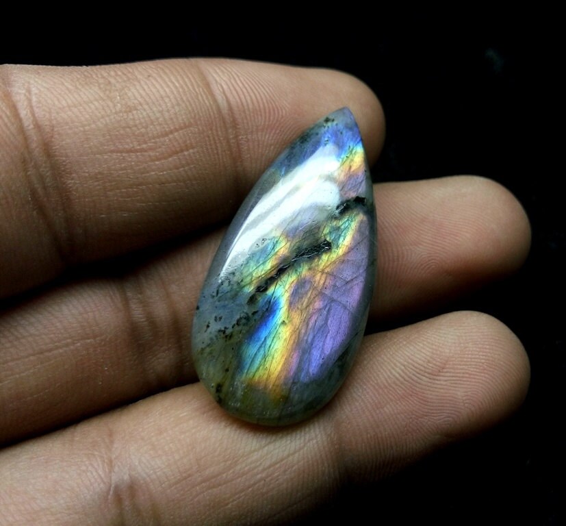 Labradorite Multi violet superbe Cabochon Teardrops 39x19x7mm Labradorite Multi violet violet violet superbe Cabochon Teardrops 39x19x7mm 5b564f