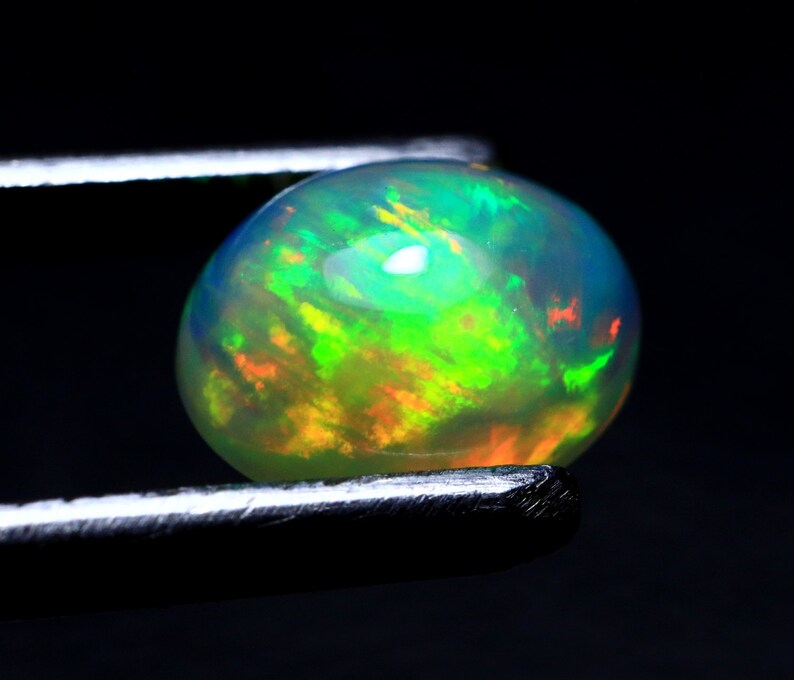 Attractive Beautiful Opal Cabochon 9x7x4.5 mm Gemstone Rainbow Fire Opal Gemstone For Use Jewelry Making AAAAAA++++