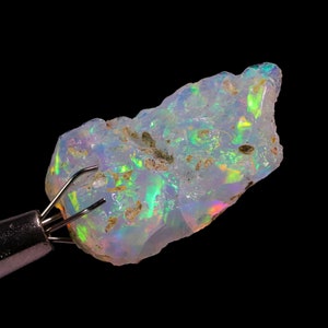 Raw Rock Welo Fire Opal Gemstone, Ethiopian Opal Gemstone, Ethiopian Opal Rough, Opal Fire Crystal, Loose Fire Opal - 23x13x9.5mm
