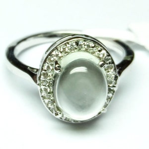 Stone Ring- 925 Sterling Silver Ring Jewelry / Prasiolite Green Amethyst Gemstone Ring / Prong Set Handmade Ring / with CZ / Prasiolite Ring
