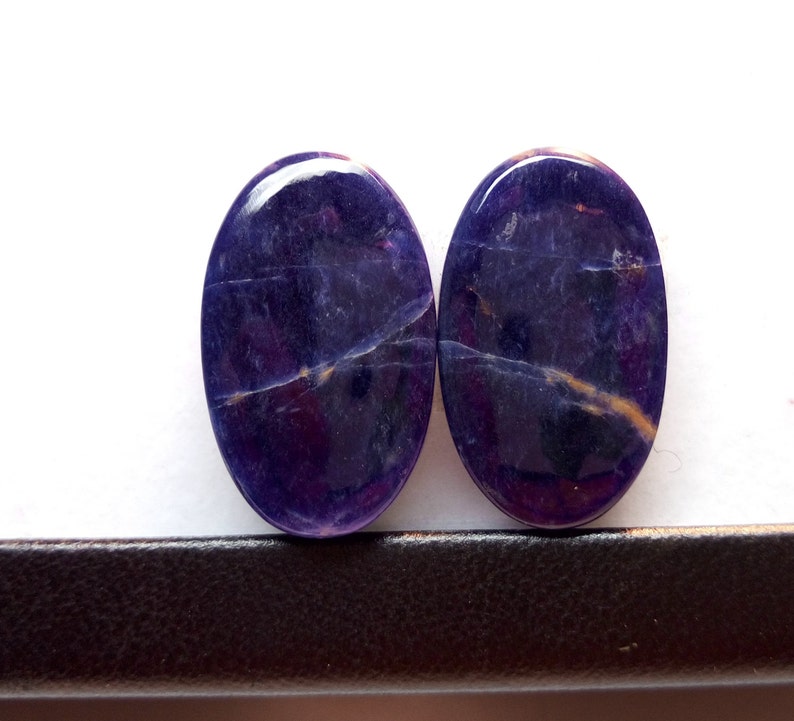 AAA Top Quality Amazing Blue Sodalite Cabochon Pair Oval Shape Gemstone   Sodalite 25x15.5x4mm Pairs Stone  Purple Sodalite Gemstones