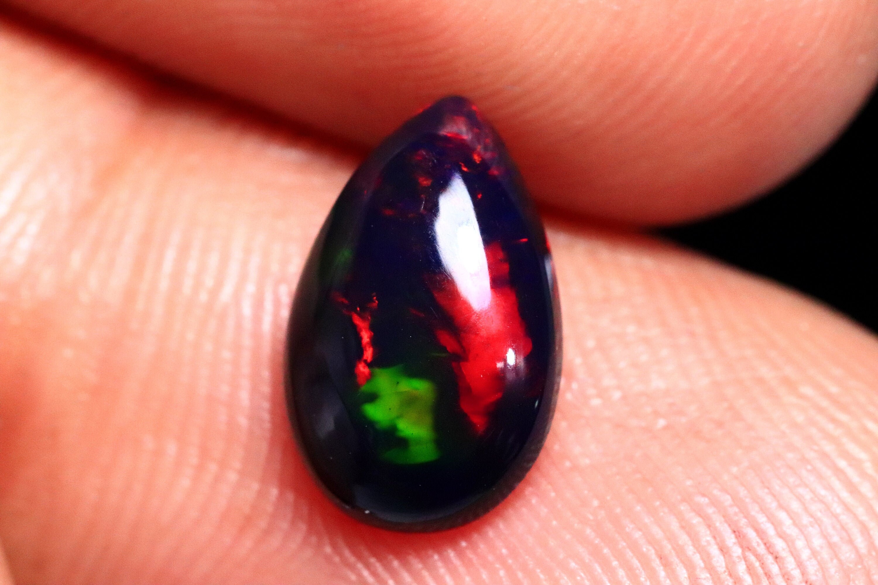 Opal Gemstone Black Opal Cabochon Ethiopian Black Opal | Etsy