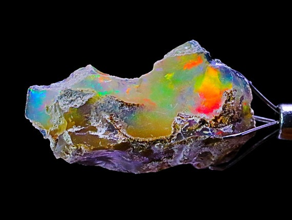 マルチファイアエチオピアオパール原石（21x15x9mm） - Etsy 日本