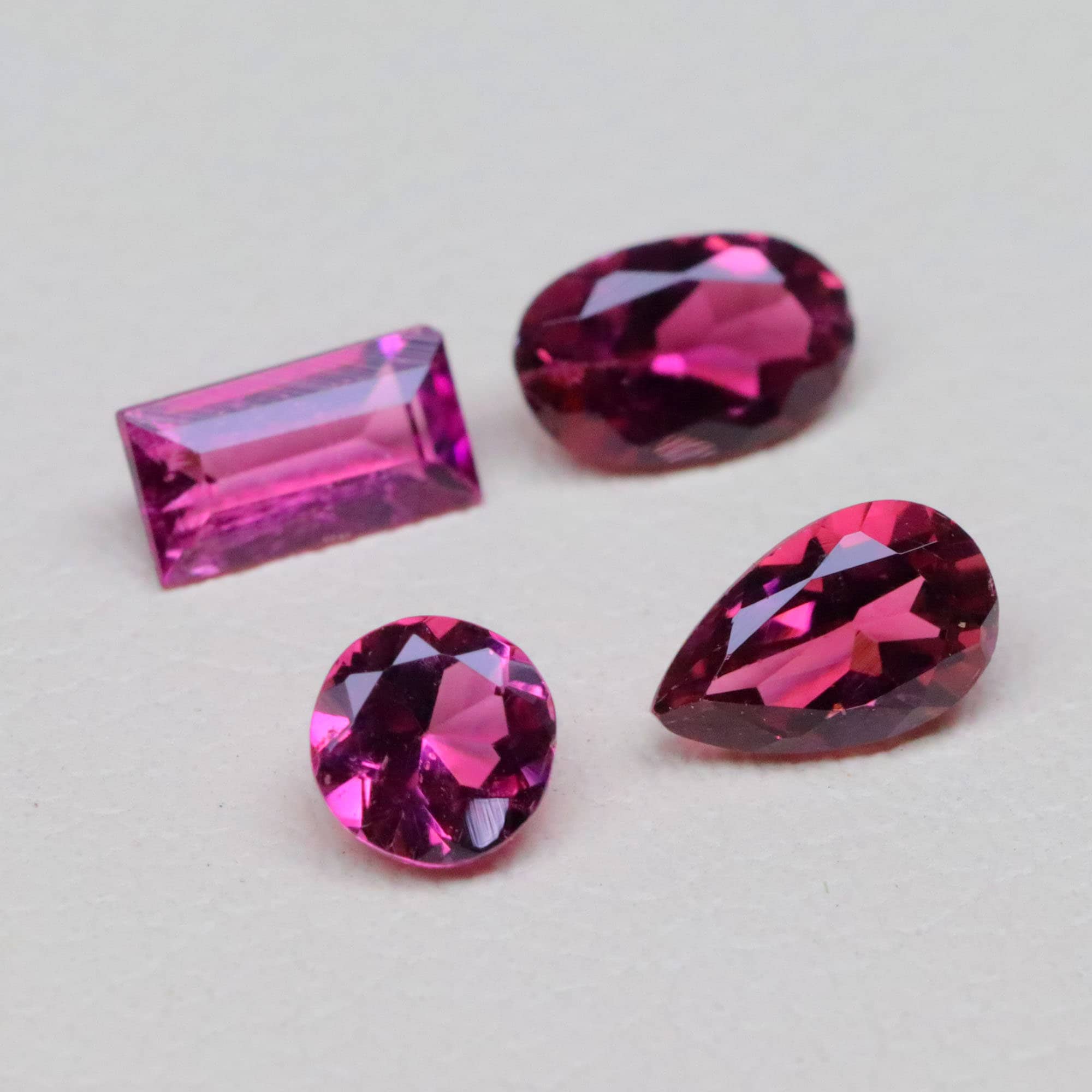 4 Pcs Pink Tourmaline Gemstone Tourmaline Faceted Stone Etsy