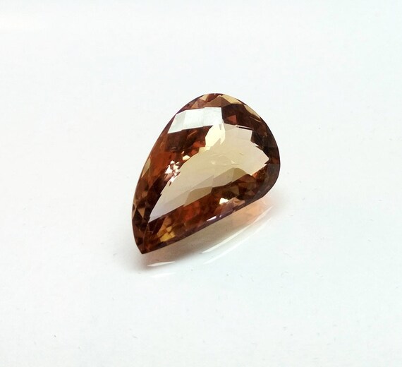 Faceted Ametrine Gemstone: 14.25 Carat Fancy Cut Stone (21x14x9mm)