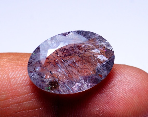 Natural Super Seven Stone: Oval Faceted Melody Stone, 13.90 Carat