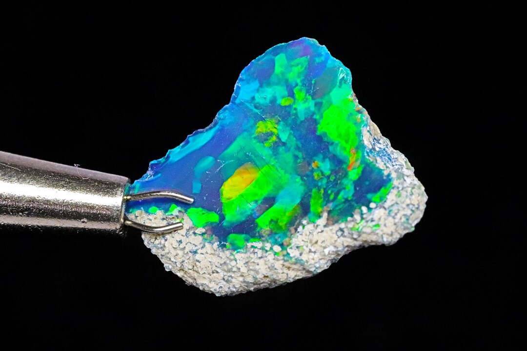 Buy Multi Electric Ethiopian Black Opal Rough Raw Opal Stone