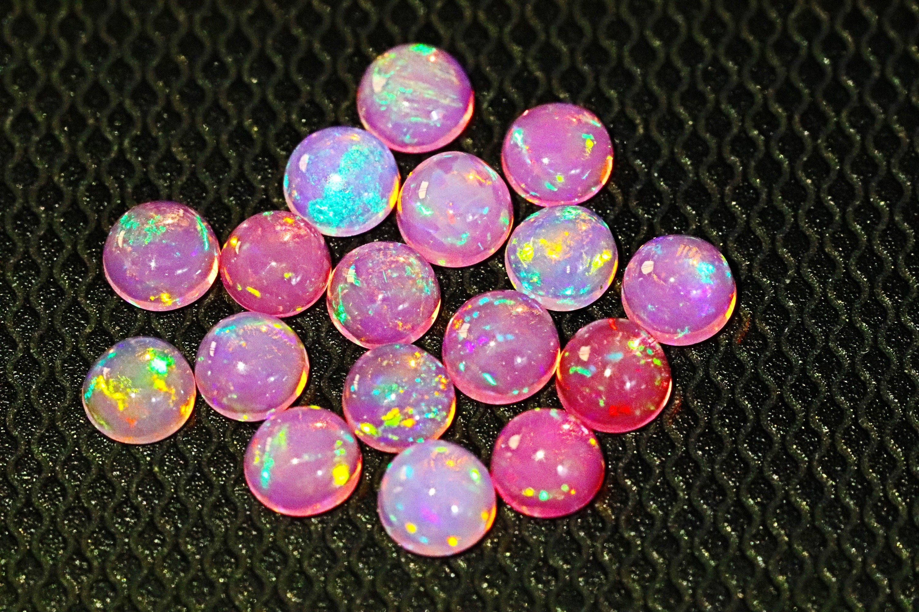 Natural Ethiopian Opal Vibrant Play of Colors Untreated Flashy Gemstones GS-26 