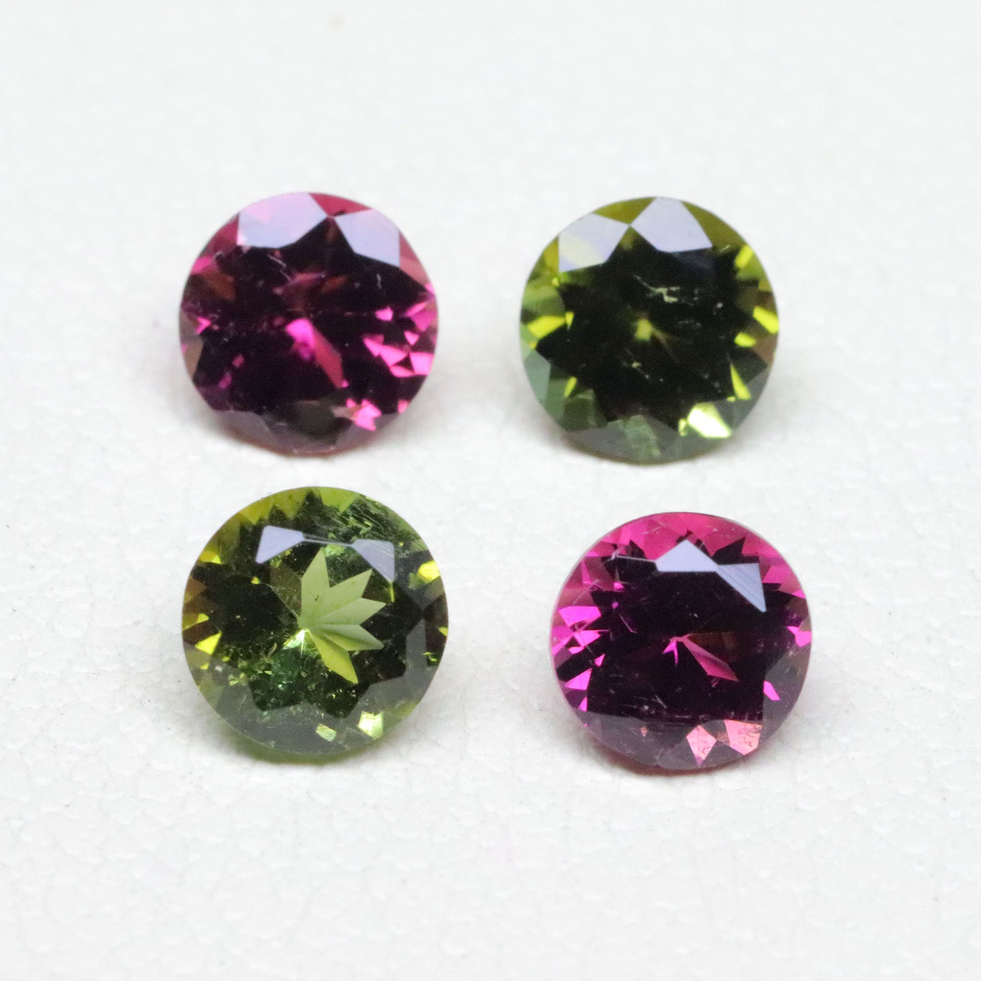 Multi Tourmaline Gemstone Tourmaline Faceted Stone Round Etsy UK