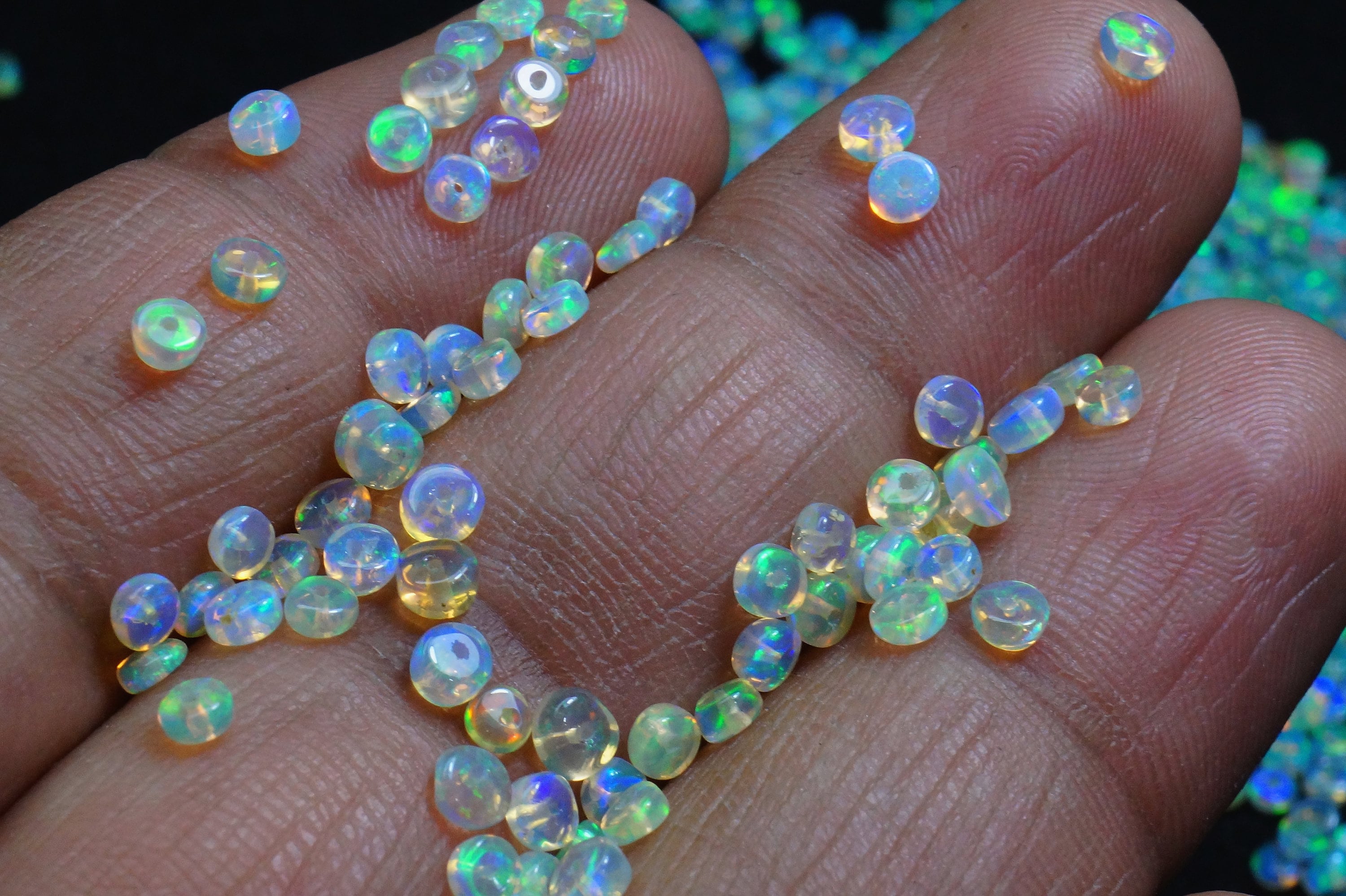 Natural Stone Beads Opal Gemstone Round Loose Gemstone Beads - Temu