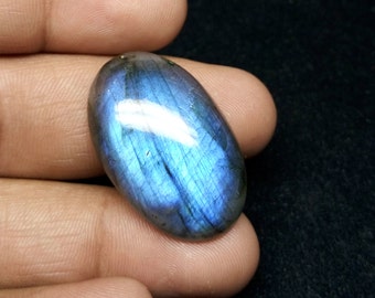 Natural Labradorite Oval Cabochon Gemstone / 34X21X8 mm / Blue Flashy Labradorite Stone/ Blue Labradorite Cabs Gemstones