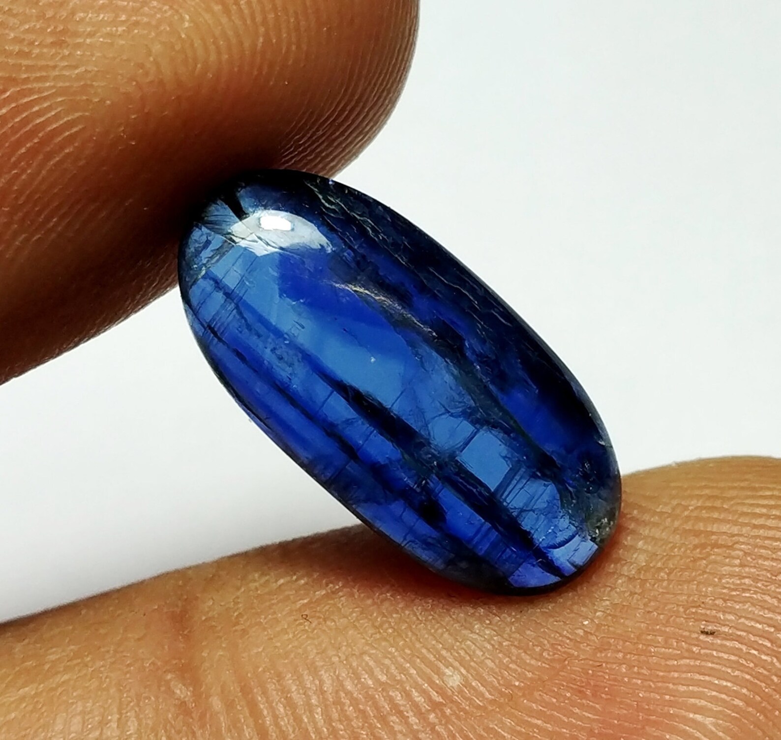 Genuine Blue Kyanite Gemstone Oval Shape Gemstone 18x8.8x3.9 Etsy
