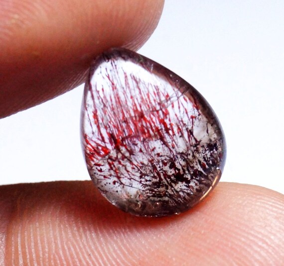 スーパー7ジェムストーンペアカボション：アメジストクリスタル