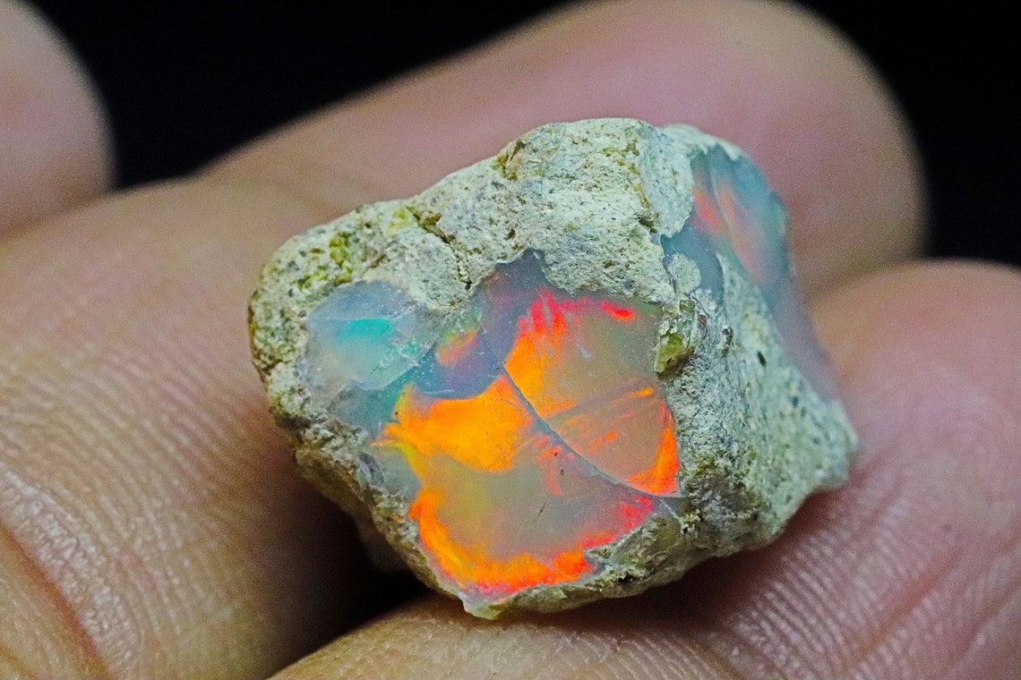 Red Fire Opal Rough Opal Raw Stone Opal Gemstone Opal | Etsy