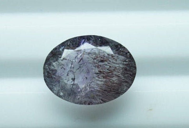 Super Seven Lepidocrocite Cacoxenite Stone Super 7 Amethyst Crystal Huge Oval Super Seven Loose Oval Faceted Gemstone 19.80x15x7.90mm