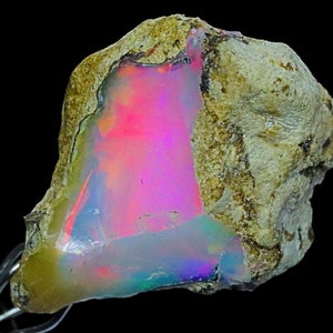 Ethiopian Opal Raw, Gemstone Opal, Loose Gemstone, Opal Raw Unpolished Stone For Jewelry Making Stone, 11.80 Cts - 20x15x13mm