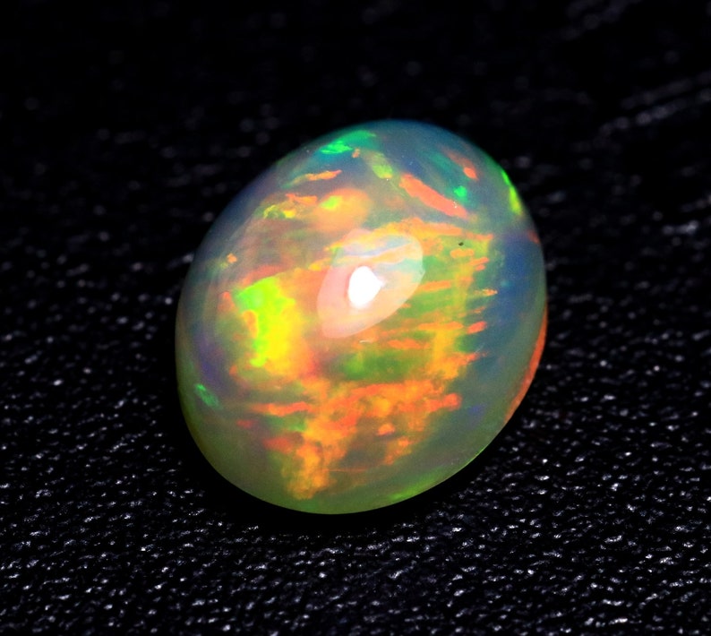 Attractive Beautiful Opal Cabochon 9x7x4.5 mm Gemstone Rainbow Fire Opal Gemstone For Use Jewelry Making AAAAAA++++