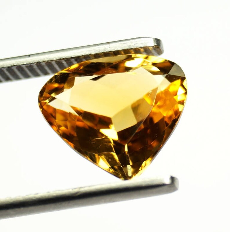 Loose Citrine Gems Heart Shape Citrine Stones 11.8x10.8x6 mm Etsy