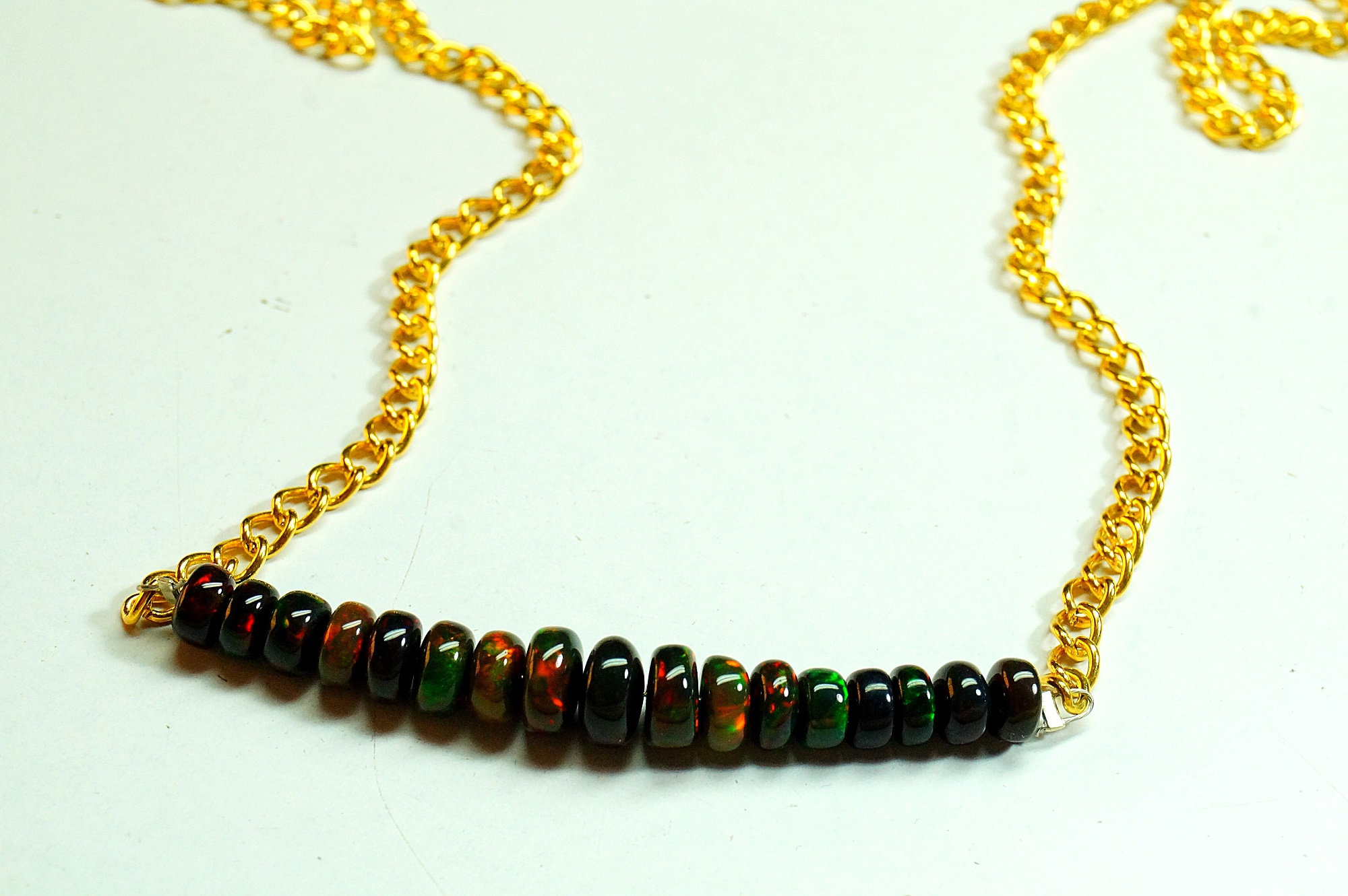 Natural Black Opal Beads Necklace Jewelry Opal Jewelry For | Etsy