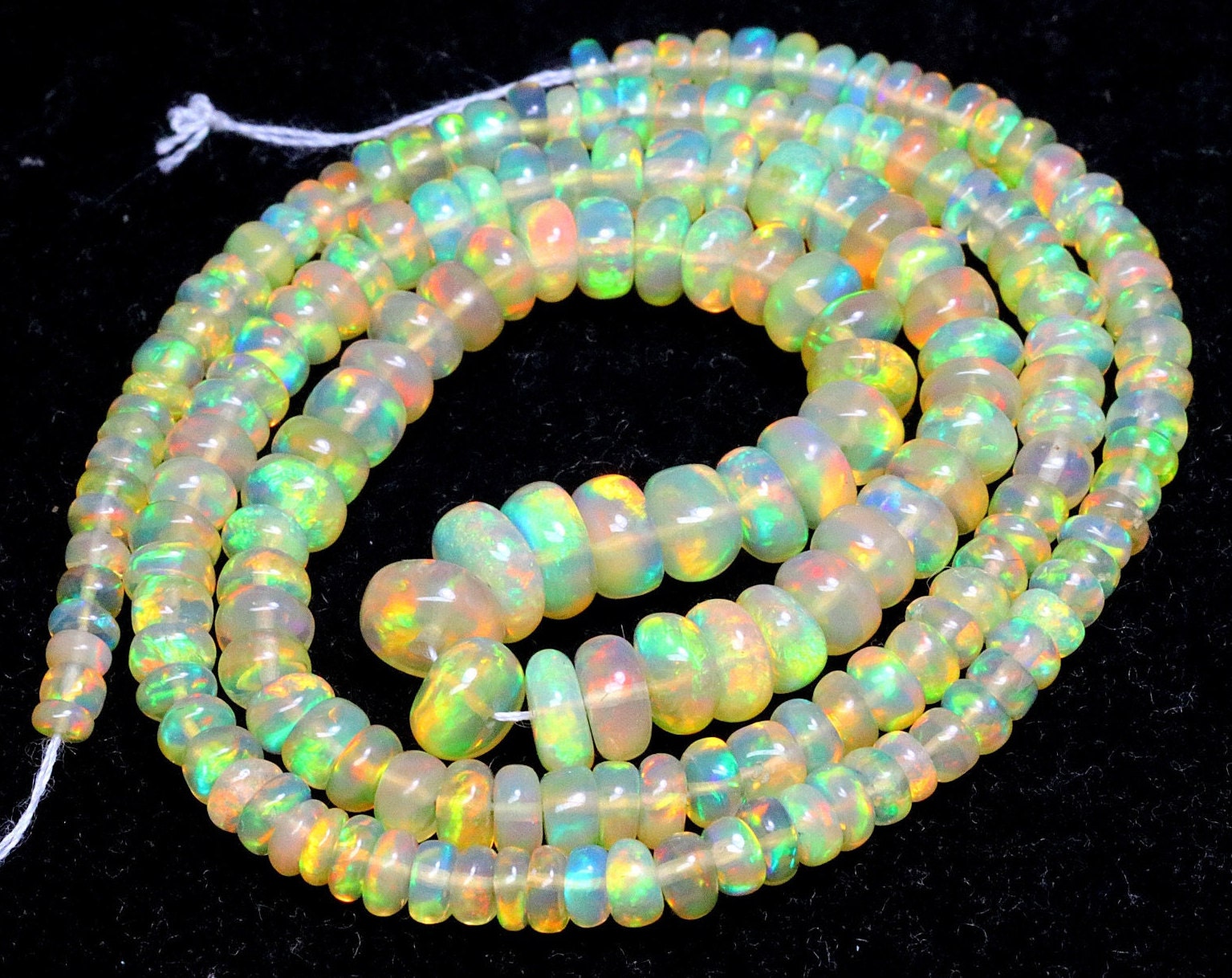 ETHIOPIAN OPAL BEADS Opal Gemstone Opal Rondelle Beads Opal | Etsy