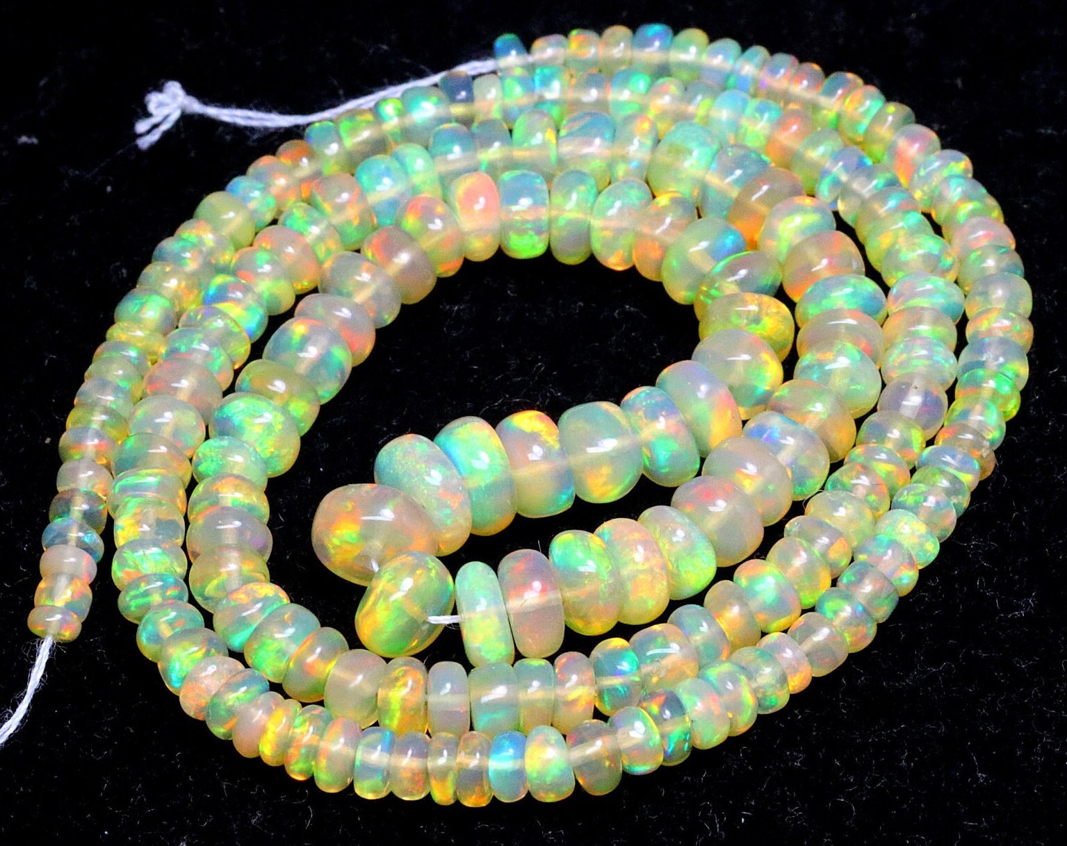 ETHIOPIAN OPAL BEADS Opal Gemstone Opal Rondelle Beads Opal Etsy