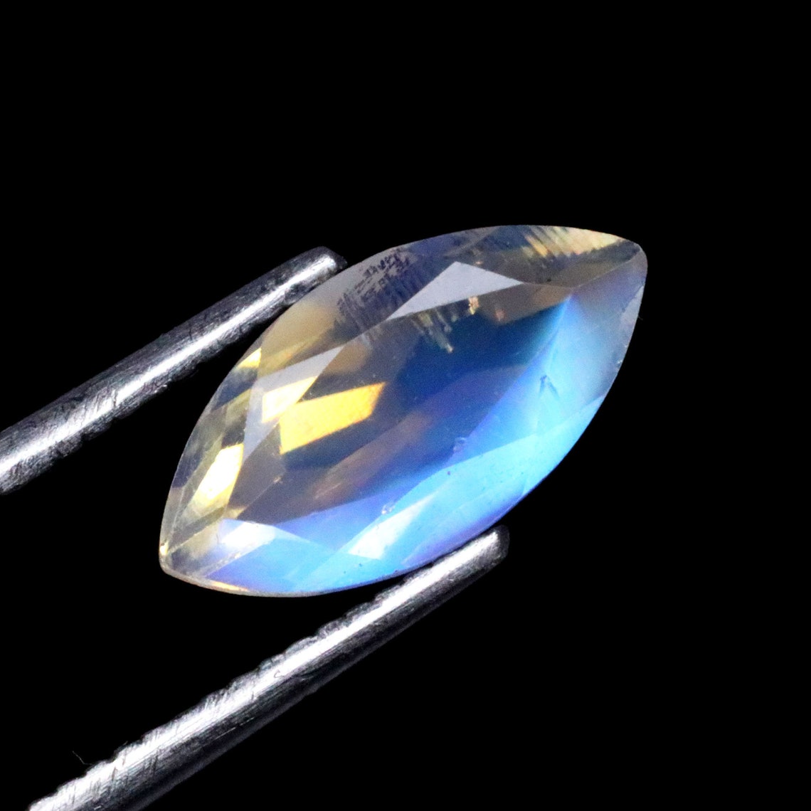 Blue Moonstone Marquise Stone Moonstone Crystal Gemstone Etsy