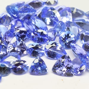 Natural Tanzanite Stone, Tanzanite Gemstone, Tanzanite Faceted Stone, Tanzanite Jewelry Stone - 4mm - 7mm Lot Wholesale