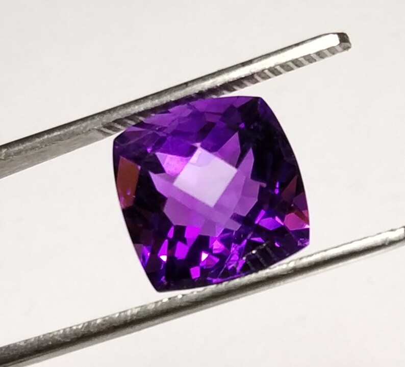 Amethyst Cut Stone Amethyst Gemstone Purple Amethyst Square - Etsy