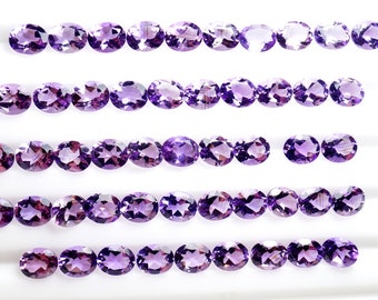 Natural Purple Amethyst Gemstone Cabochon, Amethyst Stone, Oval Amethyst, Oval Cut Stone, 114.50 Carat, 50 Pieces Lot, 10x8mm