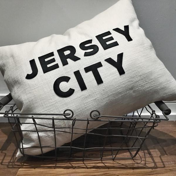 Jersey City pillow  - 16x20 - plush filled - ready for your home