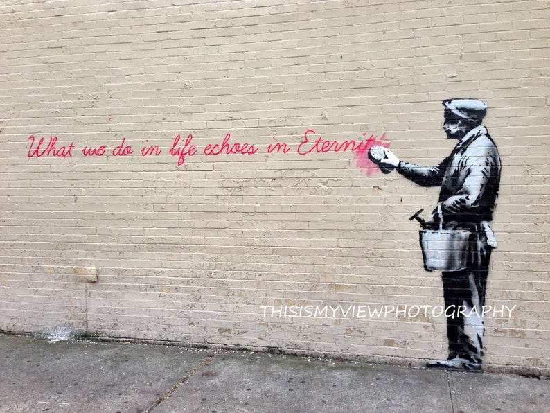 Banksy Graffiti, New York, Original Photograph 8x10 image 1