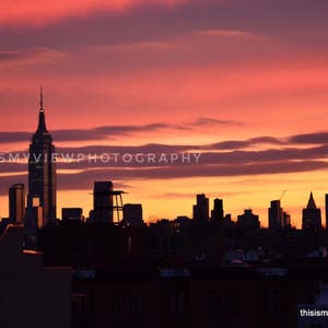 New York city sunrise, original photograph 8x10