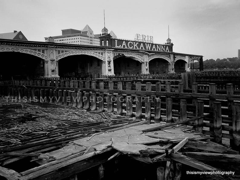 Old Lackawanna Ferry terminal Hoboken Original photograph Etsy