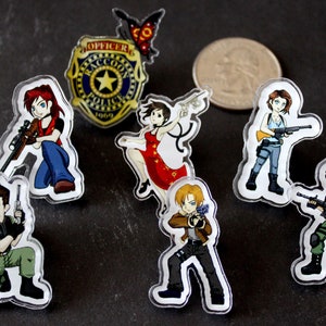 Resident Evil Chibi Character Pins - 3 Remake/4/Code Veronica